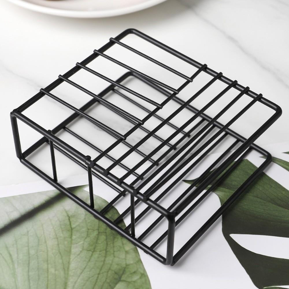 Stable Iron Napkin Holder Stainless Steel Countertop Napkin Organizer Table Decoration