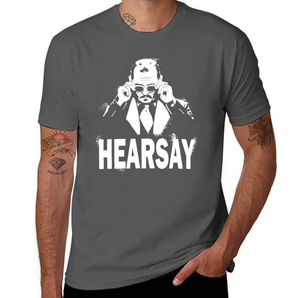 Hearsay T-Shirt Aesthetic Clothing Graphic T Shirts Black T Shirts for Men