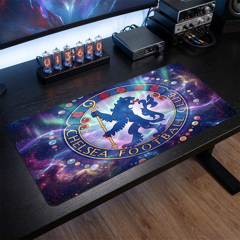 Tappetino per Mouse Grande Stampato Chelsea FC, Tappetino da Scrivania Gaming Morbido in Gomma Antiscivolo per Decorazione Ufficio Laptop Computer