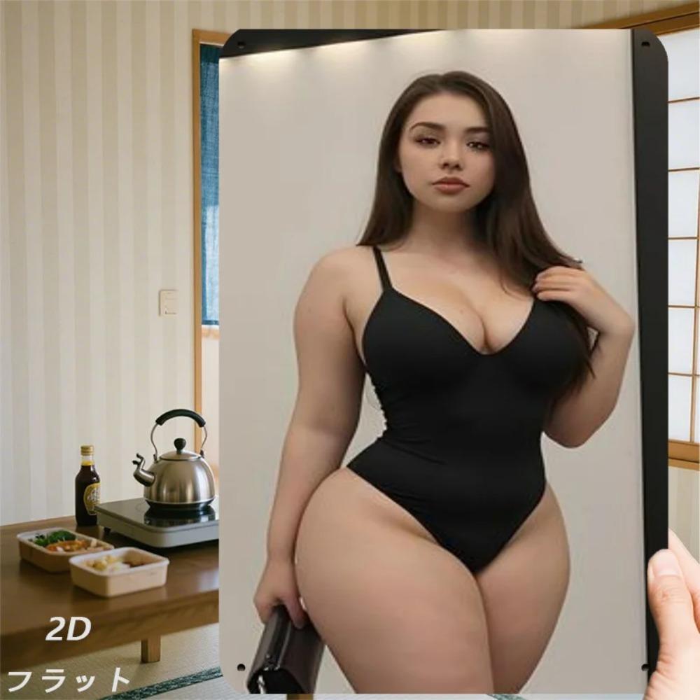 

Vintage Metal Wall Sign 8x12 Inch Retro Woman Art Minimalist Home Decor 20x30cm