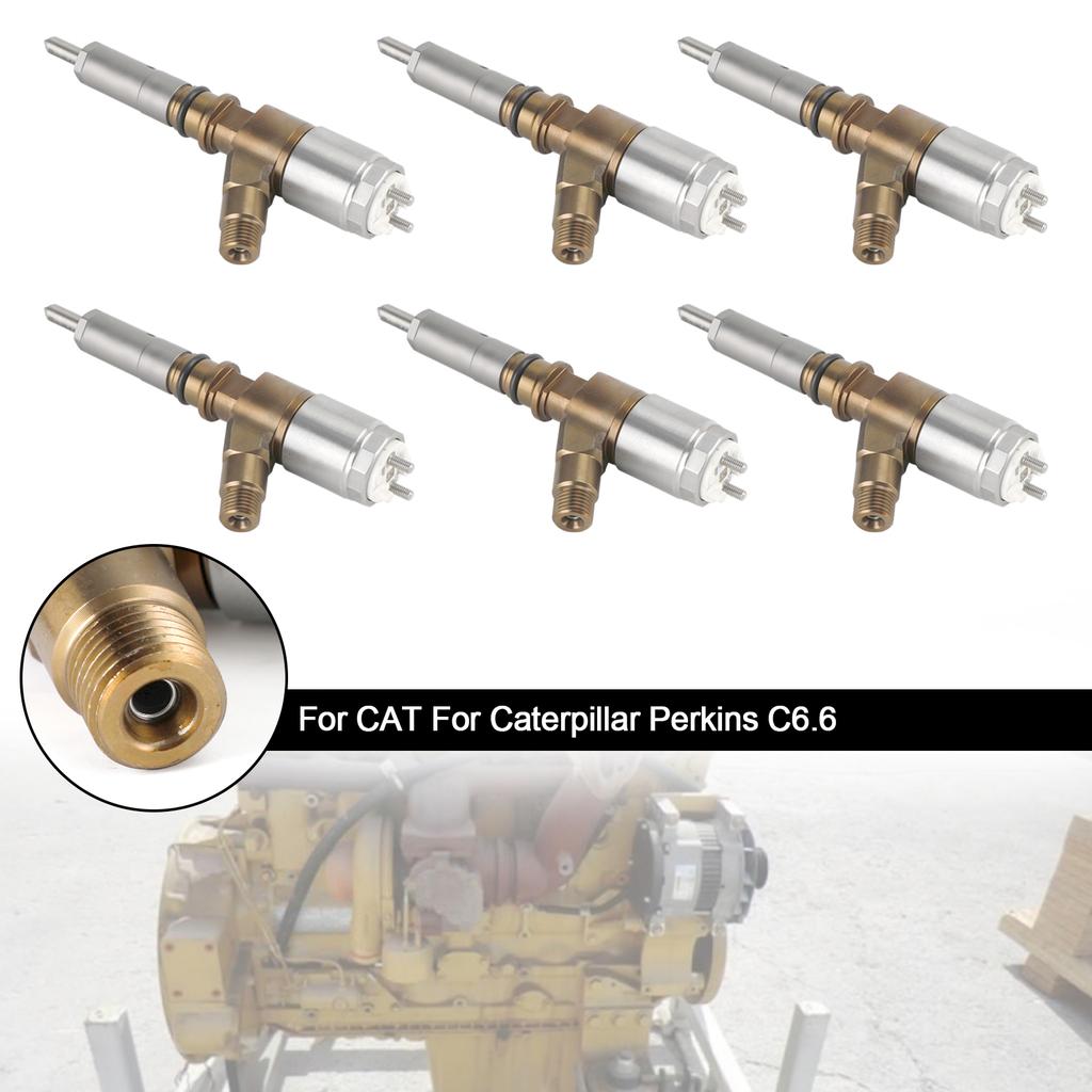 6PCS Fuel Injectors 2645A747 Fit for CAT Fit for Caterpillar Perkins C6.6 320-0680