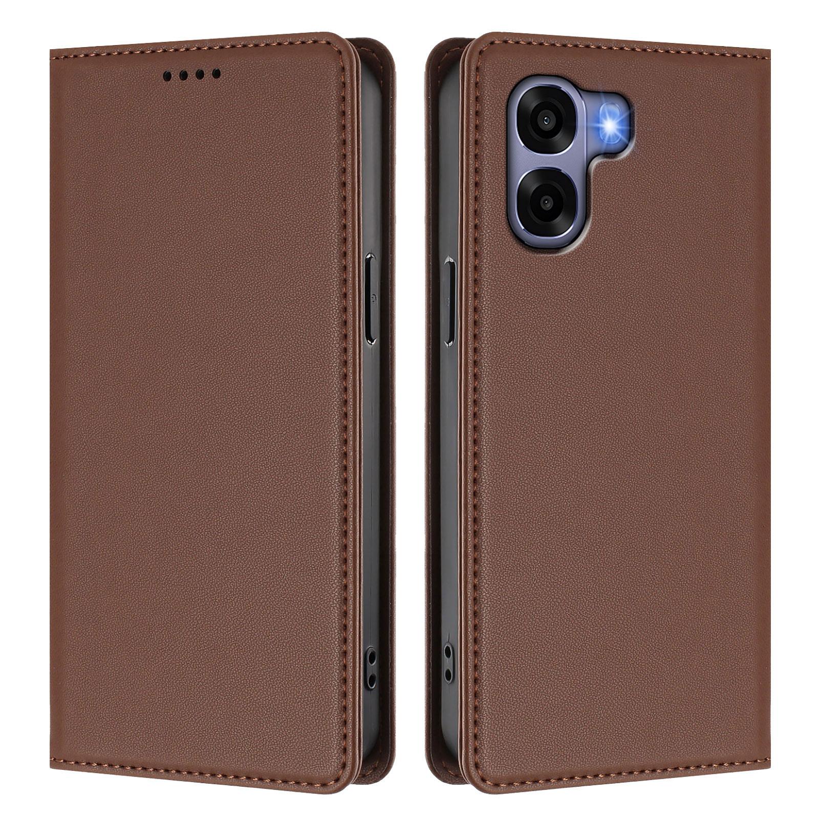 For Oppo A6x 4G Leather Wallet Case Magnetic Closure RFID Blocking Phone Cover