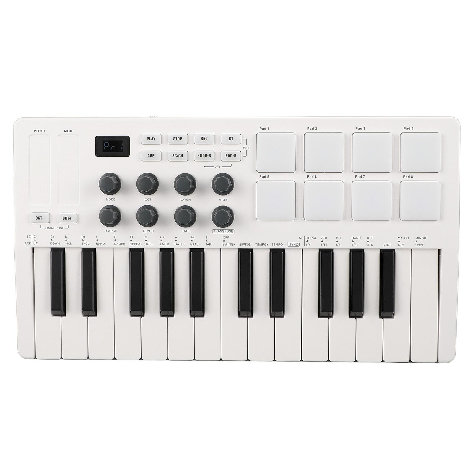 

USB MIDI-клавиатура с 25-клавишным MIDI-контроллером и 8 ударными пэдами MPC, 8 подсвечиваемых ударных пэдов