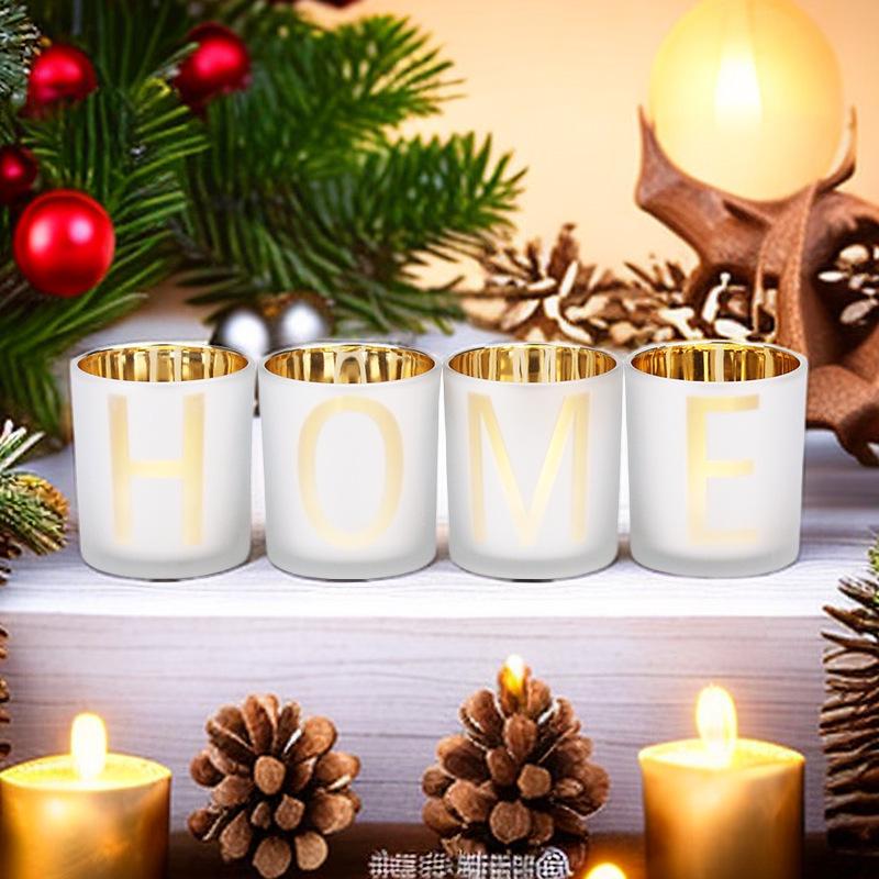 Classic European Glass Candlestick Candle Holder for Christmas & Weddings