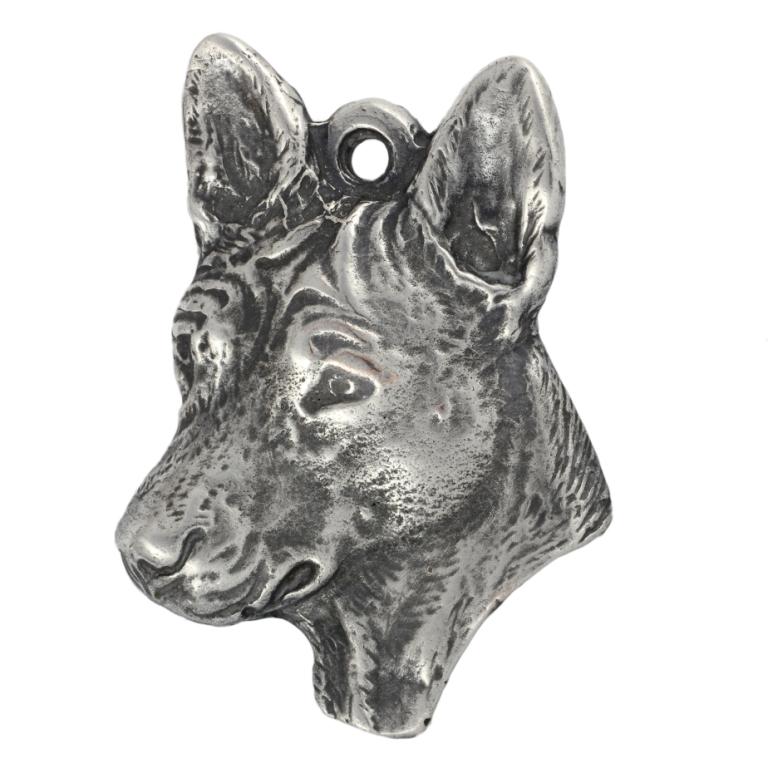 Basenji, African Bush Dog, Congo Dog - Silver-plated Dog Pendant, Handbag Decoration, Backpack Pendant by Art-Dog Brand