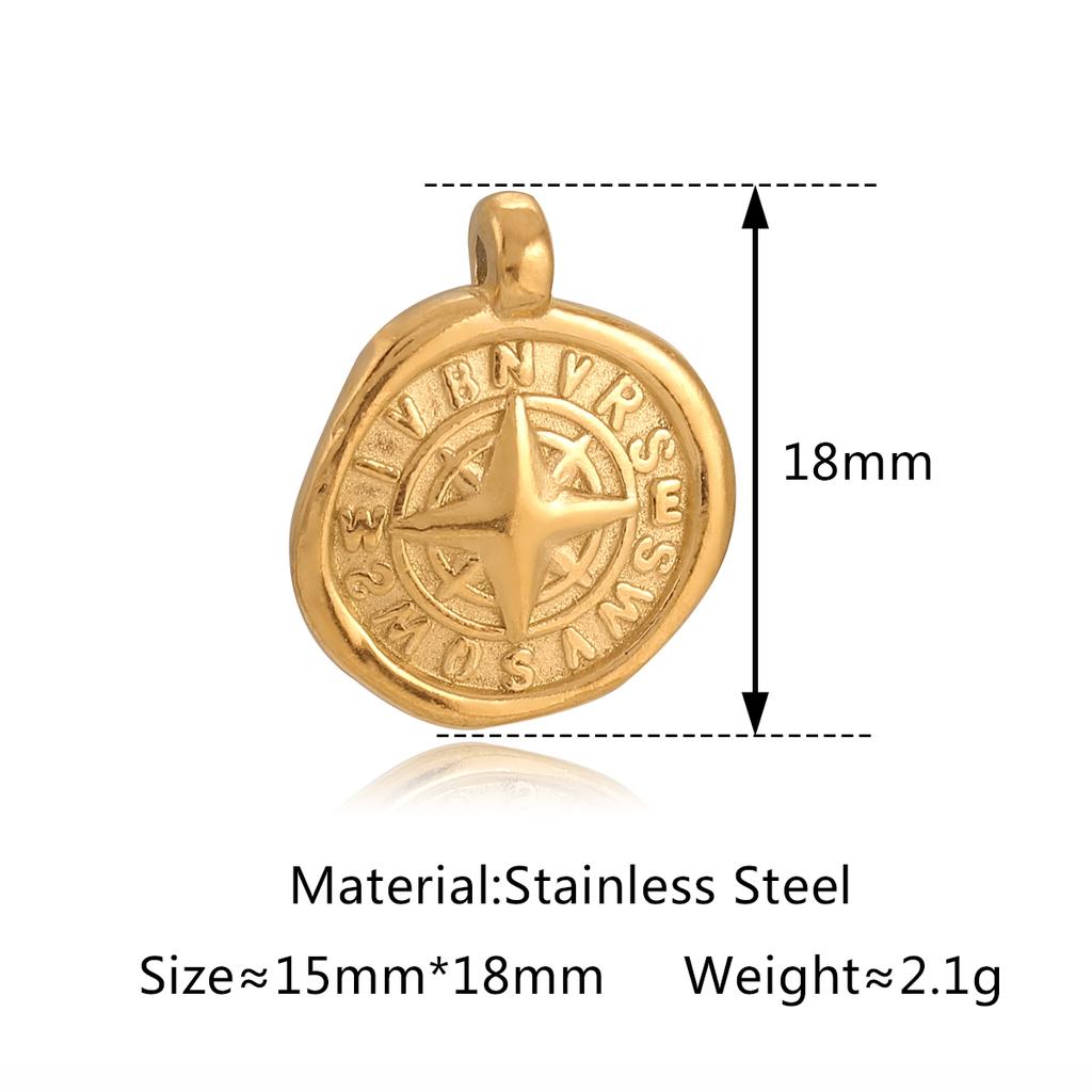 3PCS Cute Tulip Flower/Bow/Four Leaf Clover Charms for Jewelry Making Stainless Steel Star Pendant DIY Bracelet Necklace Earring
