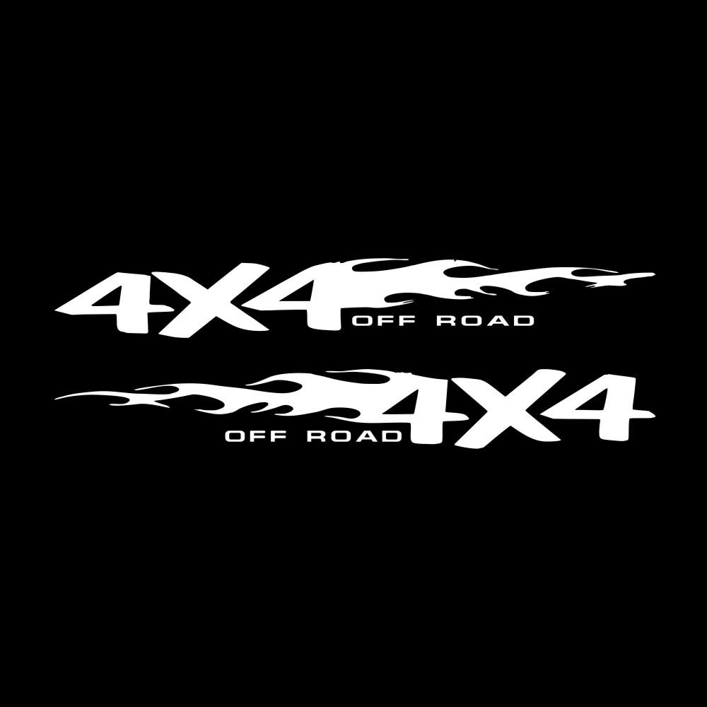 2ks Samolepka na auto 4x4 Off-Road Fire Totemy Stripe Dekorace Samolepky na auto Nákladní přívěs Kreativní strana upravena