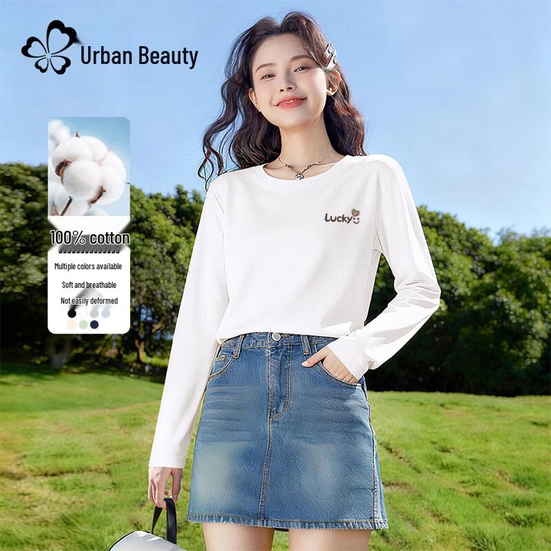 Women s Pure Cotton Long-Sleeve Casual T-Shirt M
