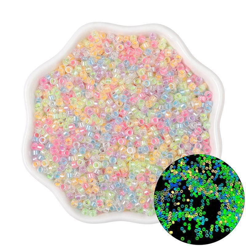 

Премиальные светящиеся стеклянные бусины-бисер для изготовления украшений своими руками и браслетов, серег ручной работы 2.5mm, Hole ~1mm, 10g/package (~700 pcs)