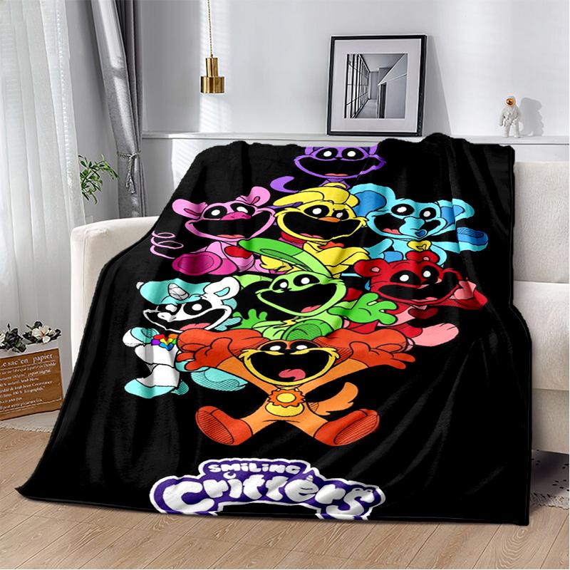 Cartoon S-Smiling C-Critters Catnap Craftycorn Soft Plush Blanket,Flannel Throw Blanket for Living Room Bedroom Bed Sofa Cover