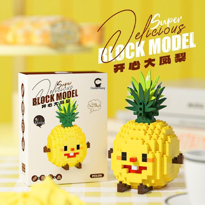 Chaolechuang Lego-Compatible Creative Food Building Blocks: Fries, Hamburger, Fruit - Educational Toy for Kids