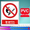 No Smoking or Open Flames Warning Sign - Electric Shock Caution for Construction Sites