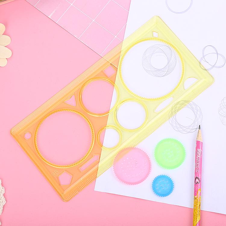 Creative Kaleidoscope Ruler Set: Versatile Drawing Board for Children and Students