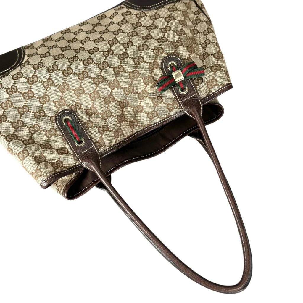 GUCCI Sherry Line Princess 163805 Tote Bag beige Women used