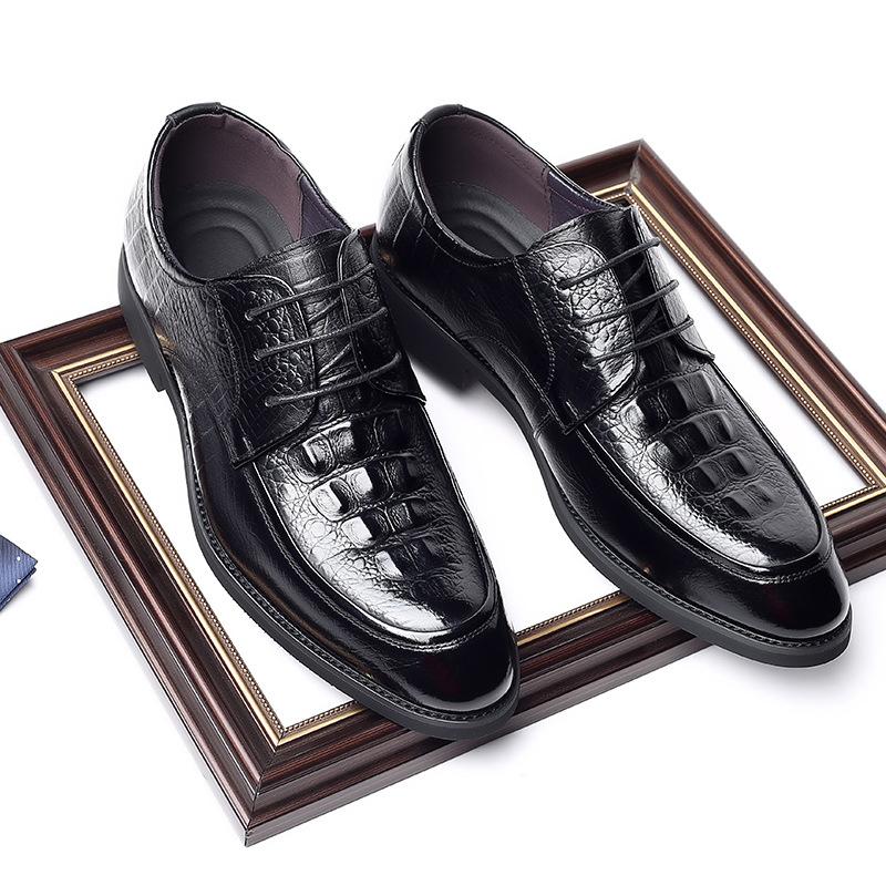 

Мужская обувь с тиснением Верхний слой из воловьей кожи Бутик на шнуровке из натуральной кожи ручной работы Мужская повседневная деловая деловая кожаная обувь в британском стиле Мужская мода 44