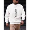 1pc Men's Hockey Dad Graphic Casual Crewneck Sweatshirt, Smooth Fabric, Soft and Comfortable, Stylish and Trendy, Simple and Elegant