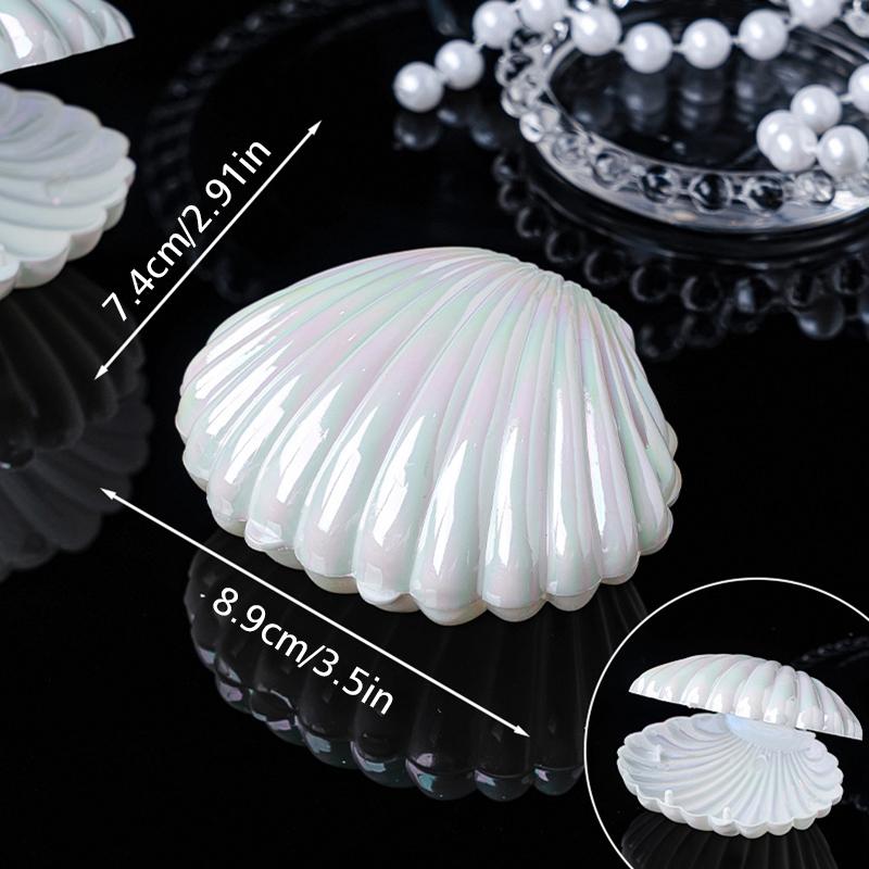 1Pc Waterproof And Moisture Resistant Wedding Shell Ornament Theme Ornament Shell Candy Box Party Snack Container Home Decoration