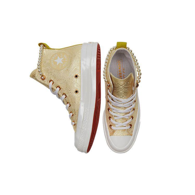 Converse 1970s Versatile Daily High-Top Canvas Sneakers Unisex Sneakers Champagne-Gold 173201C