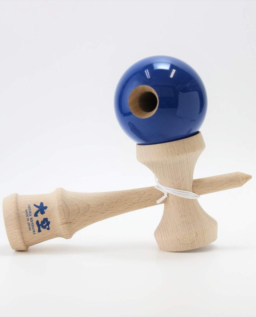 New Japan Kendama Association Certified Competition Kendama Solid Made In Japan (Ozora) Blue, (OZORA KENDAMA)
