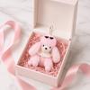 Cute Glasses Poodle Keychain, Fluffy Dog Plush Toy for Bag, Small Stuffed Animal Keyring for Backpack Purse Car Keys Accessories