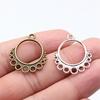 Circular Multi-Hole Earring Connectors Links Antique Bronze Color Jewelry Making Craft Part for DIY Earrings