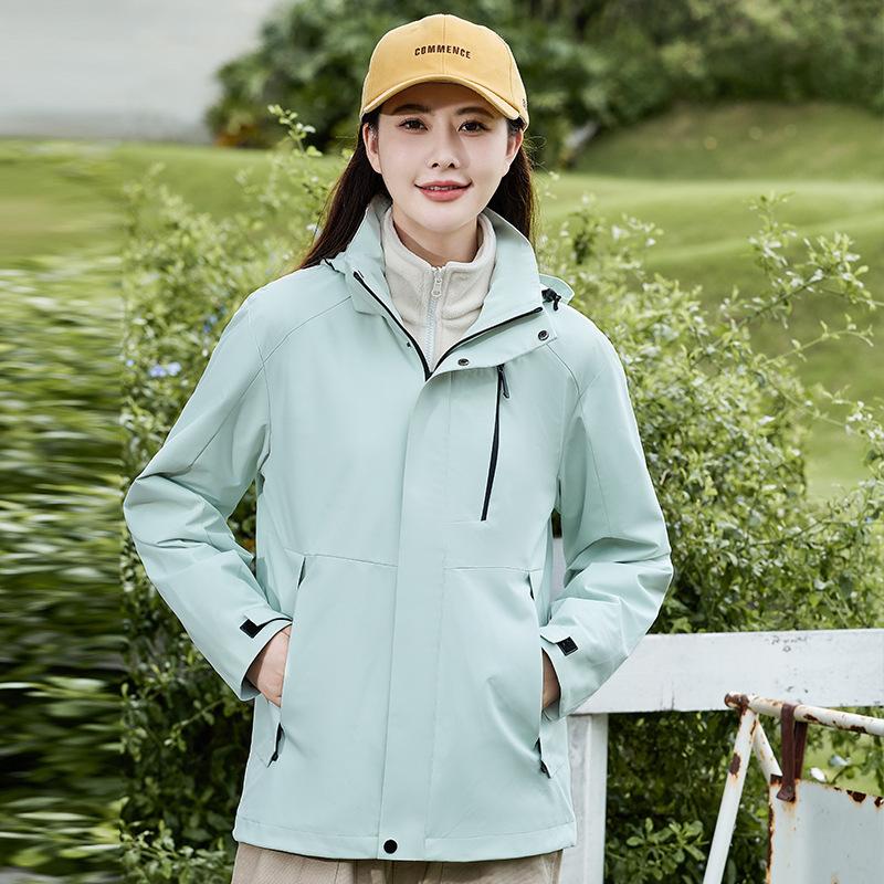 Couple jacket men's and women's three-in-one two-piece set waterproof and breathable hiking warm jacket jacket