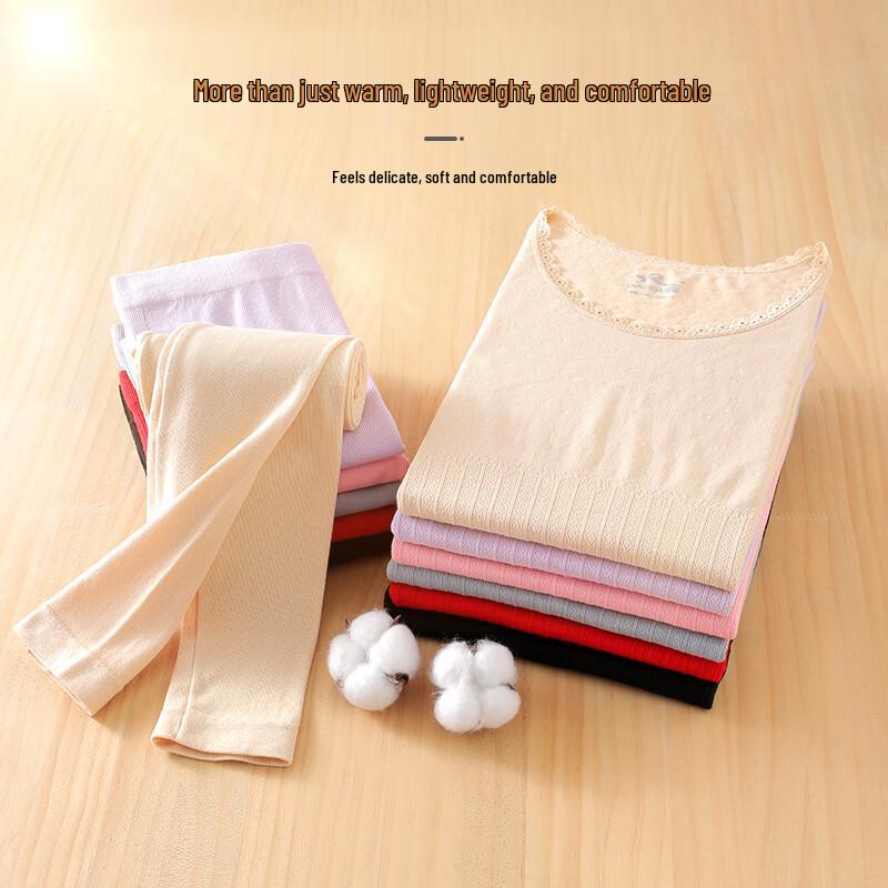 Langsha Women's Seamless Body Sculpting Thermal Underwear Set