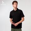 HAZZYS Men's Waffle Patch Pocket Short Sleeve Polo Shirt
