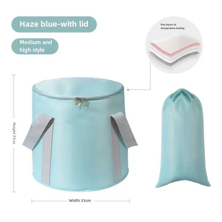 Cadă de călătorie pliabilă pentru picioare: Design portabil, izolat, extra-adânc pentru acoperirea gambelor; Soluție multifuncțională pentru baie de picioare acasă.