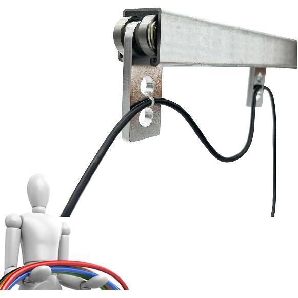 2 Wheel Trolley Assembly Rollers, Two Bearing Trolley Assembly for 1-5/8" Wide and All 1-5/8" or Taller Strut Channel, Trolley Roller Garage Pulley