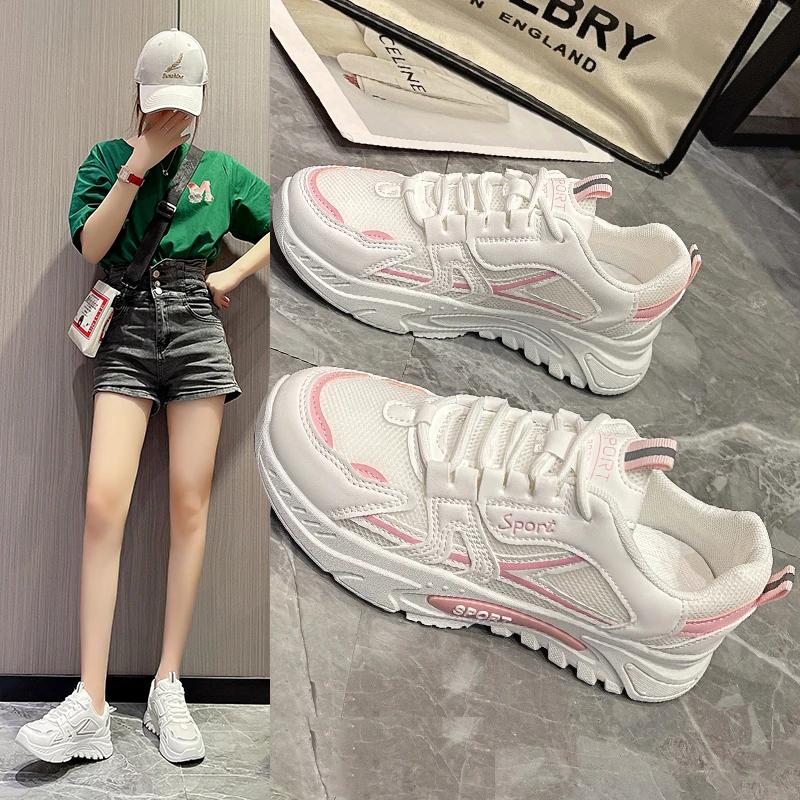 Women'S Sports Platform Shoes Increased Breathable Women'S Casual Sneakers Lightweight Running Shoes