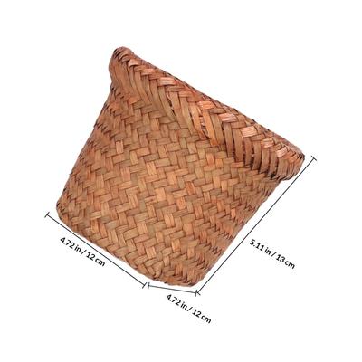 Woven Trash Basket Elegant Minimalist Design Smooth Non Scratch Surface Safe for Daily Use Household Office Floor Waste Basket