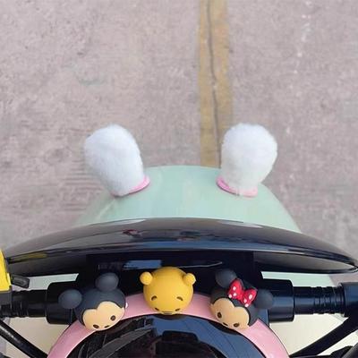 Autocolante 3D Drăguțe cu Urechi de Iepure Bandă de Protecție Oglindă Retrovizoare Auto Decorațiune Interioară Oglindă Retrovizoare Plusată Autocolant Kawaii Decor