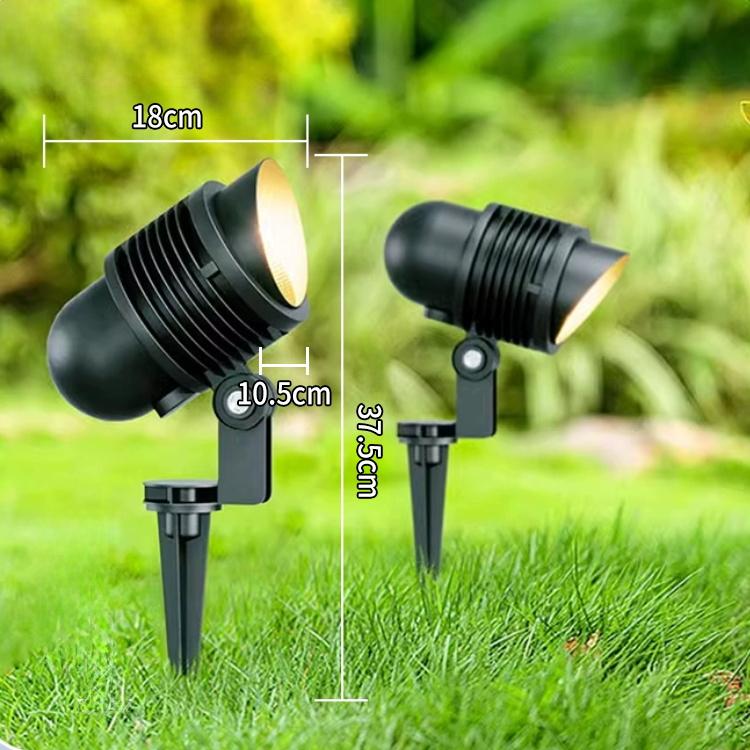 220V IP33 Waterproof 45 Beam Angle 3500K Warm White Aluminum LED Garden Spotlight for Outdoor Landscape Lighting Spike for