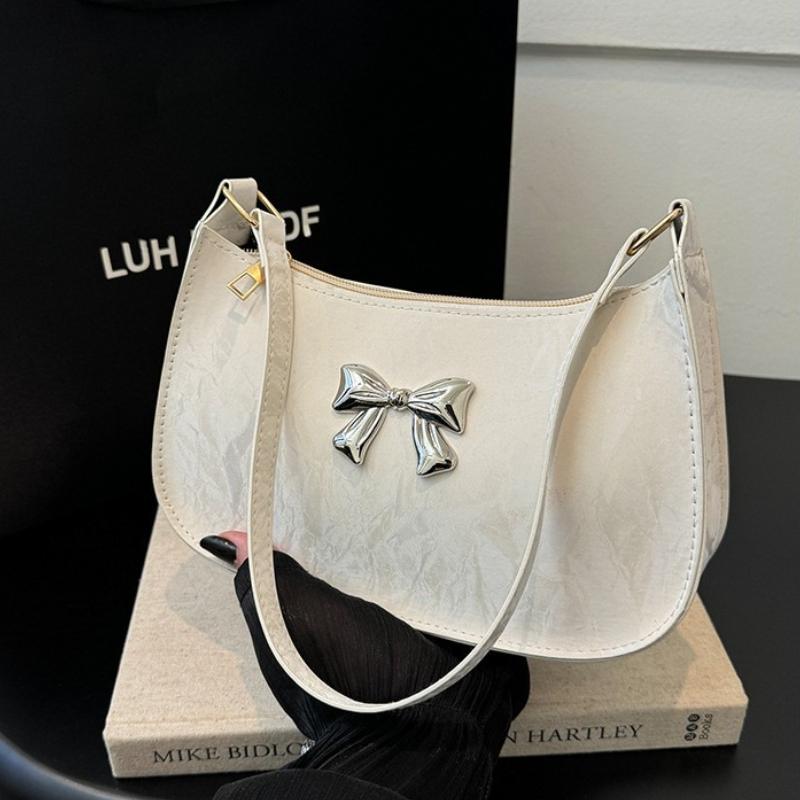 Милая свежая маленькая сумка-бант для женщин, модная подмышечная сумка на плечо, подходит для повседневного использования, прогулок, свиданий, вечеринок, подарков.