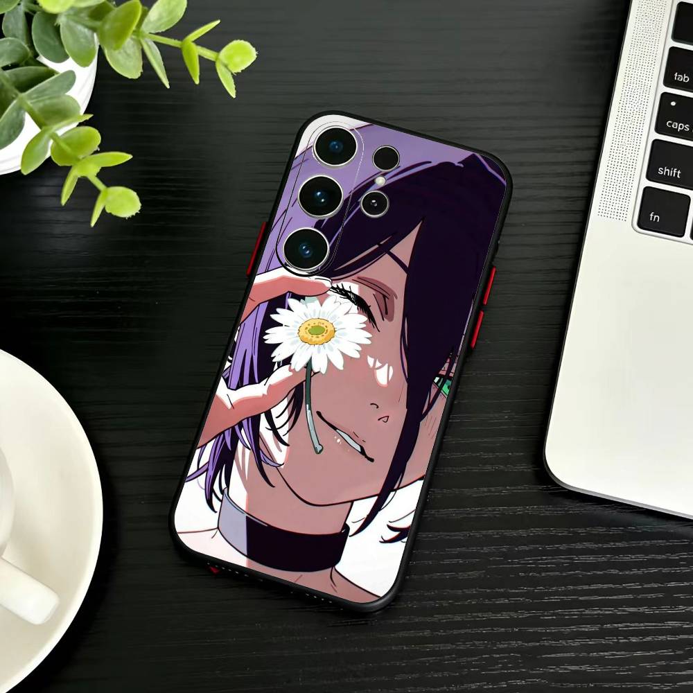 R-Reze C-Человек-бензопила Чехол для телефона для Samsung S26, S25, S24, S23, S22, S21, S20, Ultra, Plus, FE Черный Мягкий чехол Samsung S24Plus