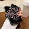 Fashion Pink Leopard Phone Case For iPhone 17 16 15 14 13 12 11 17 Pro Max Air X XR XS Max 16E Plus Shockproof Soft Cover