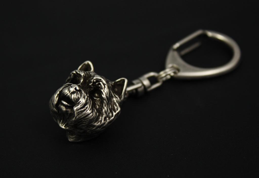 West Highland White Terrier, Westie, Westy I - Postříbřená klíčenka s pejskem, ozdoba na kabelku, přívěsek na batoh značky Art-Dog