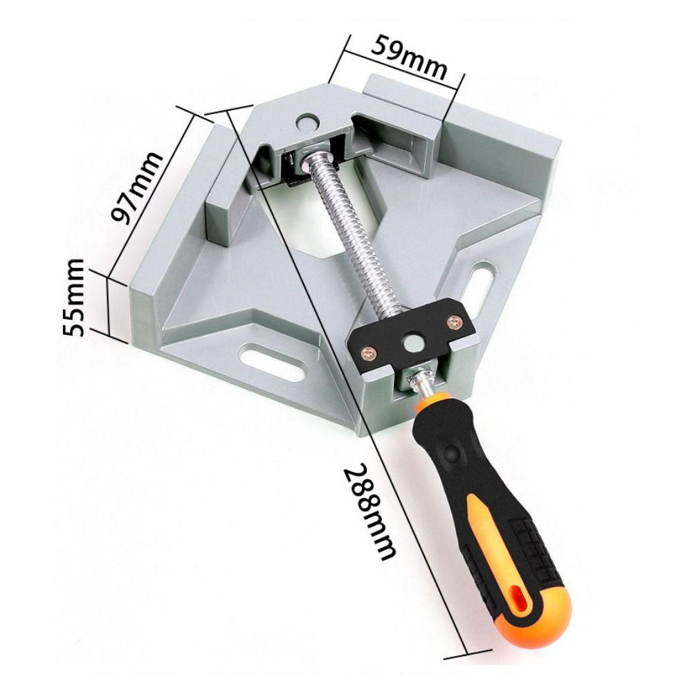 Aluminum Alloy 90° Swing Jaw Corner Clamp 68mm Max Clamping DIY Projects Right Angle Fixing Clip Woodworking Tool
