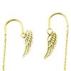 Les Trésors De Lily [P7767] - Designer Steel Earrings 'Les Ailes d'Ange' Gold - 13x4 Mm
