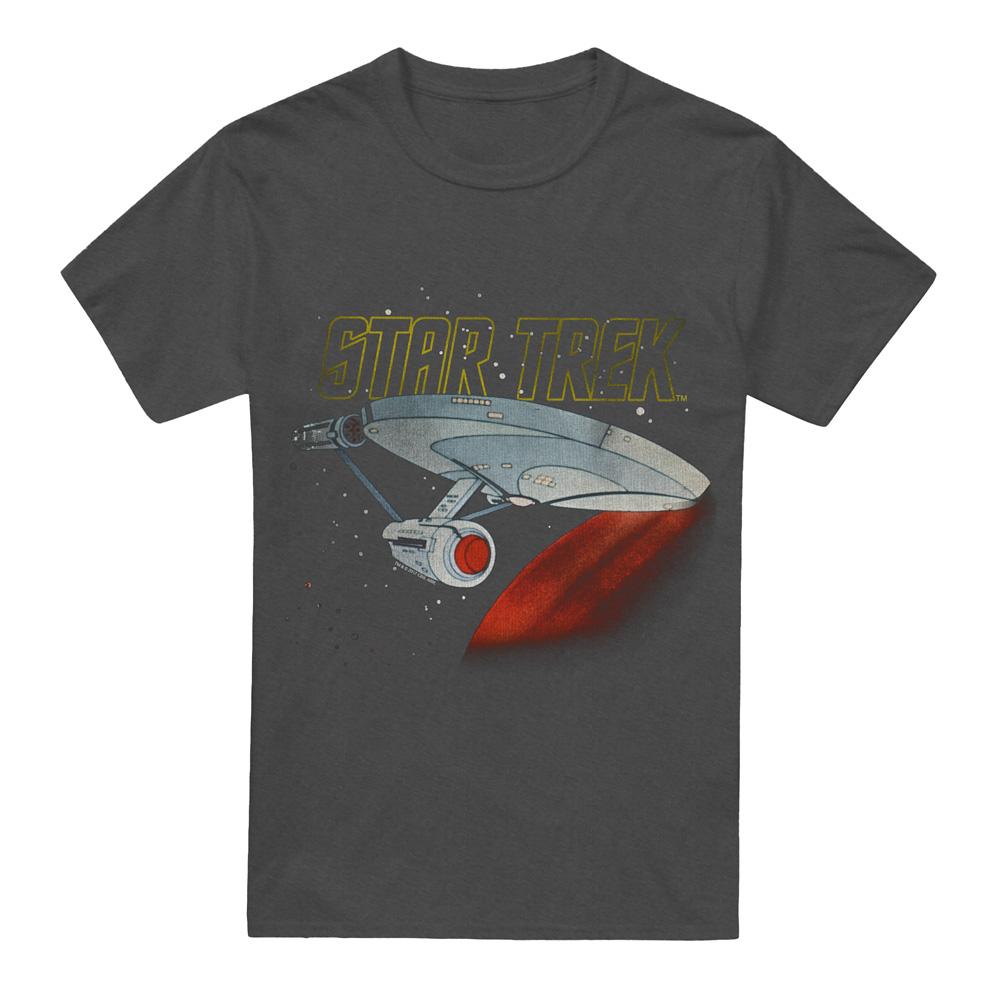 Star Trek Unisex Adult Enterprise Retro T-Shirt