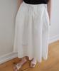 Step Around Pleated Banding Wide Skirt_White