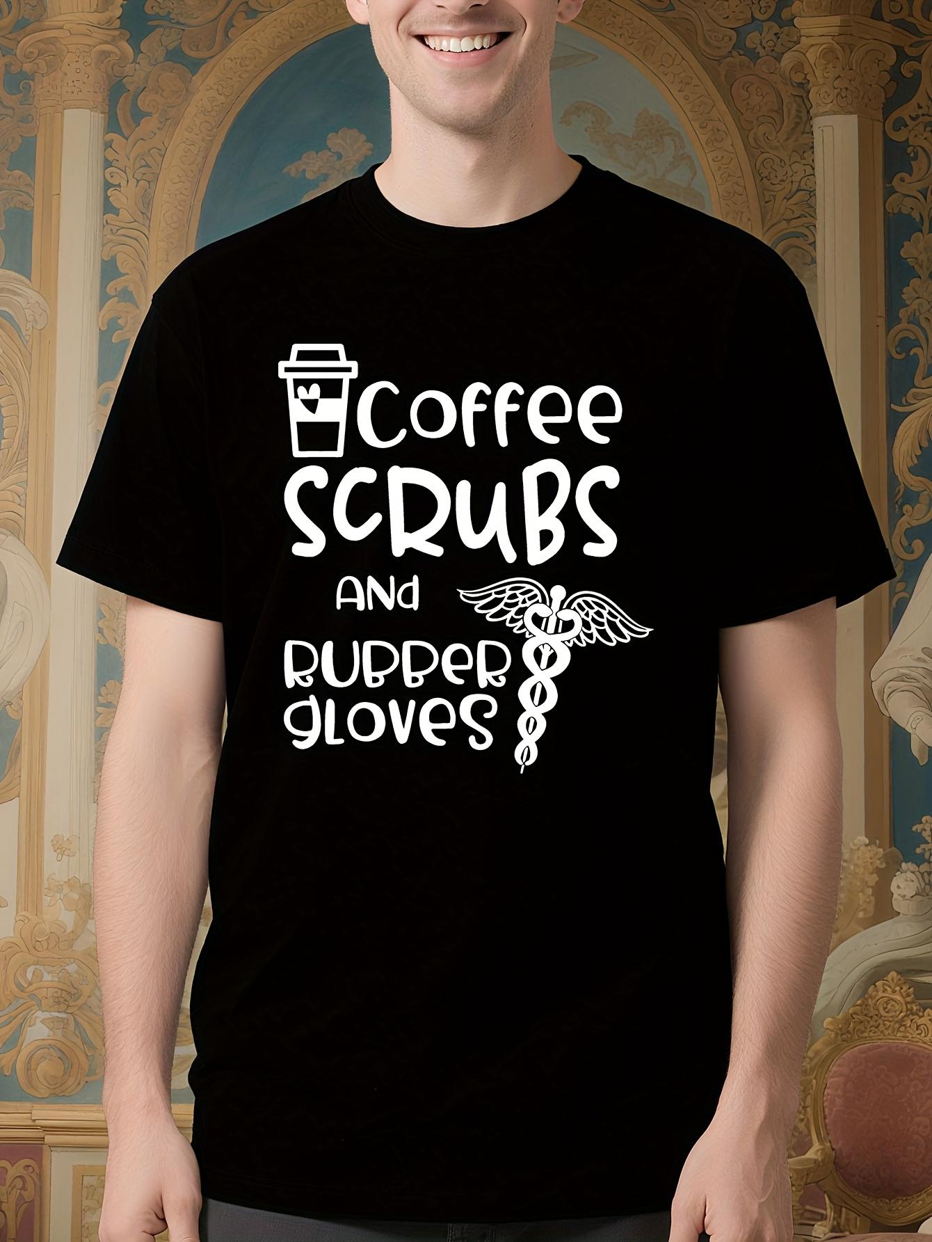 Coffee Scrubs and Budder Gloves Graphic T-shirtBlack Casu... XXL