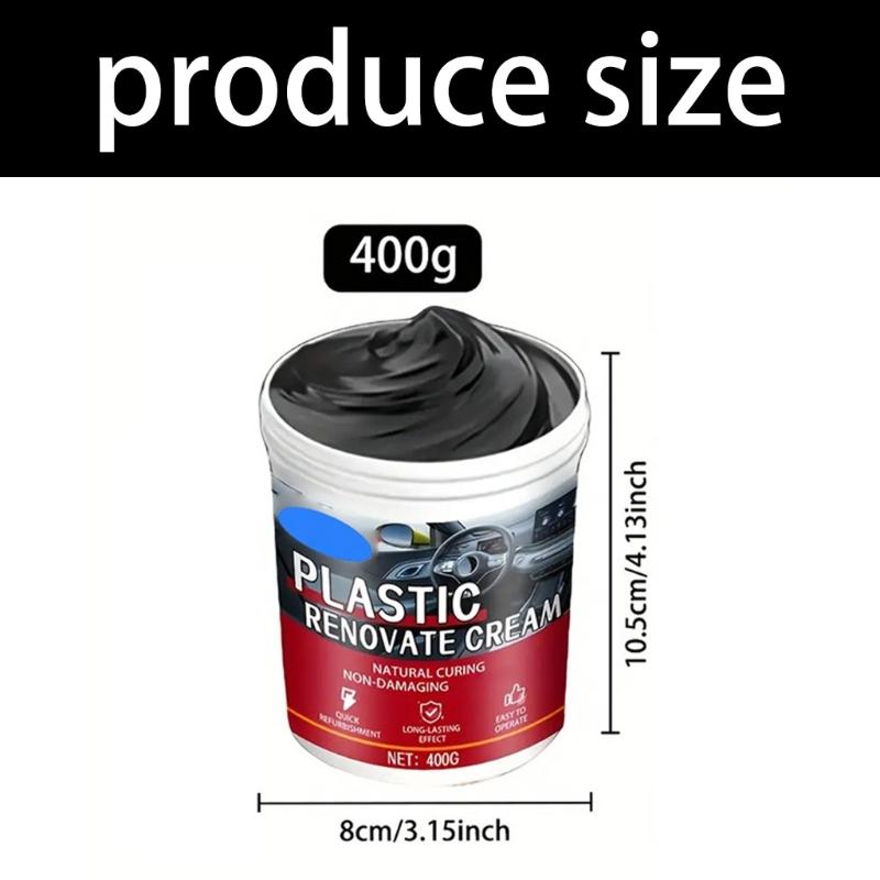 Automotive Plastic Renewal Refurbishing Cream Refinishing Agent Dashboard Tire Blackening Wax Scratch Remover 400g