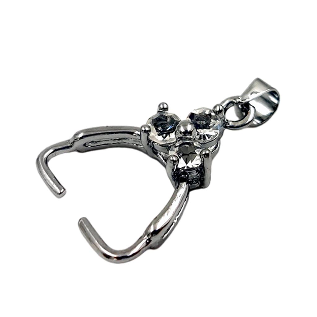 Pendant Pinch Clip Bail Clasp Connector Pendant Pinch Metal Pendant Clasp Jewelry Parts for DIY Necklace Jewelry Making