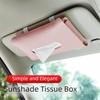 Accessories PU Leather Car Tissue Holder Soft Universal Sun Visor Attachment Creative Elegant Car Tissue Box Car Organization
