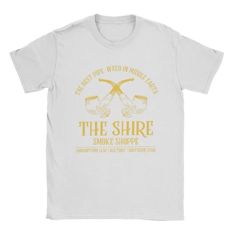 Unisexs TShirt The Shire Smoke Shoppes LLords Of The RRings Cool Cotton Tees Short Sleeve T Shirts Crewneck Clothes Plus Size