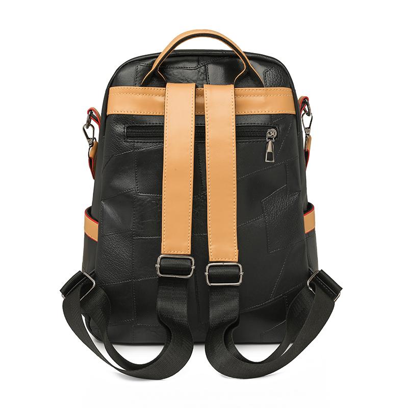 Zaino da donna color block, borsa a spalla multifunzionale, zaino da viaggio multiuso