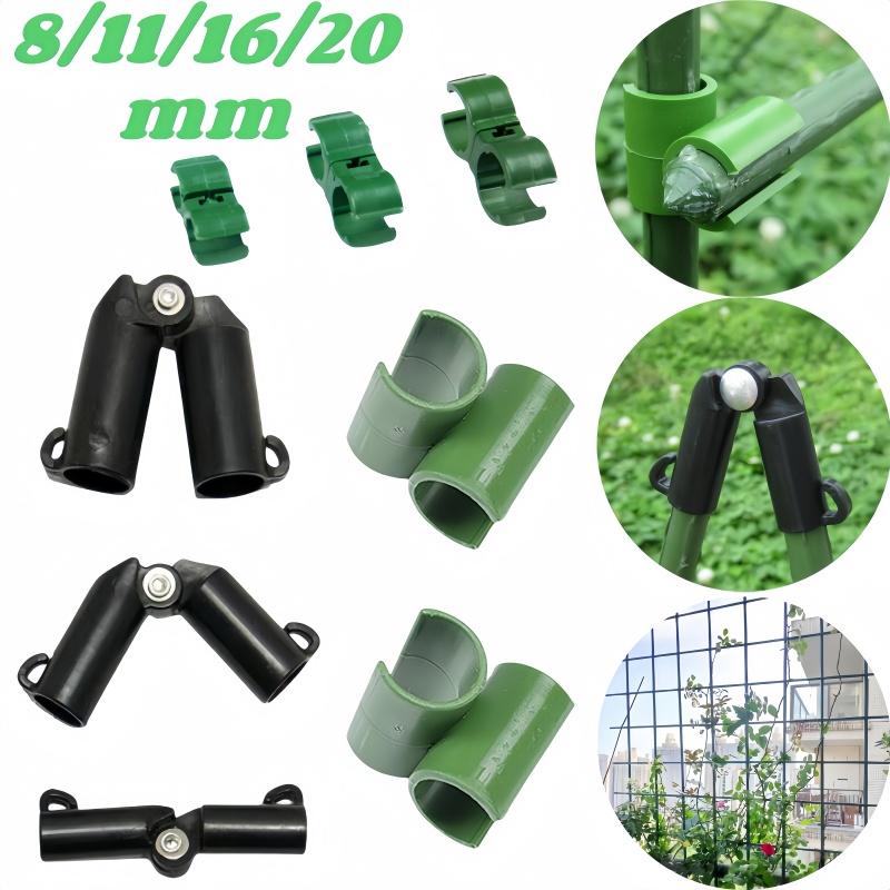 10PCS 8/11/16/20mm Universal Plastic Clips Plant Support Fixed Connector Pillar Gardening Fixed Bracket Climbing Pergola Connect