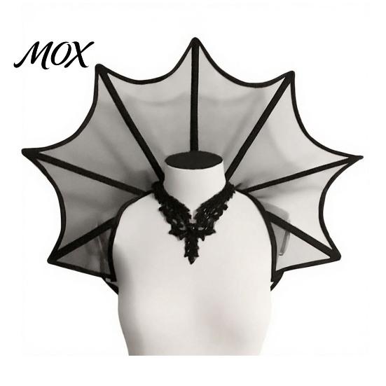 Elegant Gothic Fashion Accessory Stand Up Vampire Collar, Victorian Shoulder Cape, Women's Adjustable Cosplay Neck Ruffle Collar for Halloween